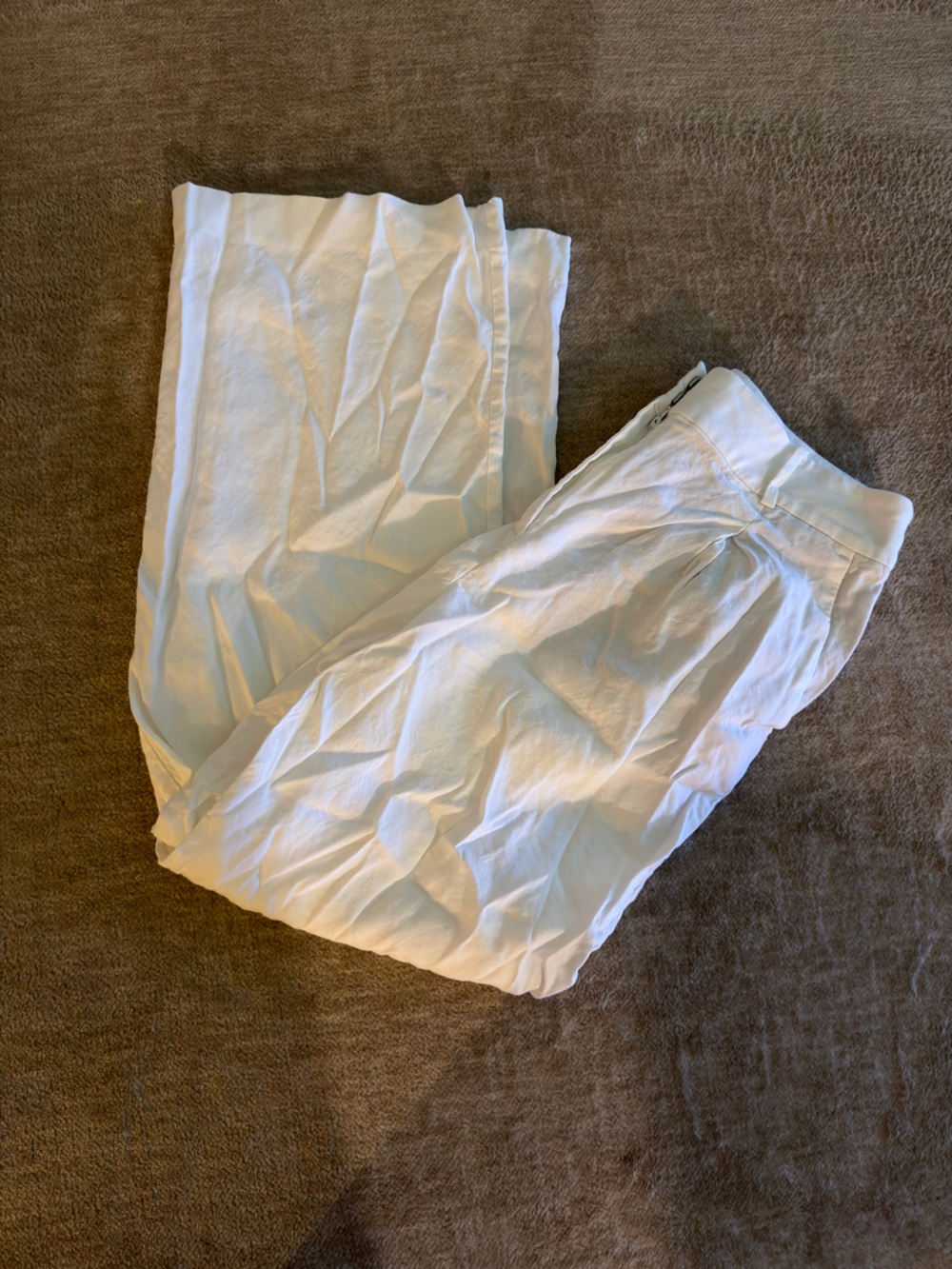 LOFT White Linen Pants